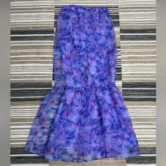 Buddy Love Dayton Strapless Maxi Dress Mermaid Ripple Purple Size XS - Picture 4 of 12